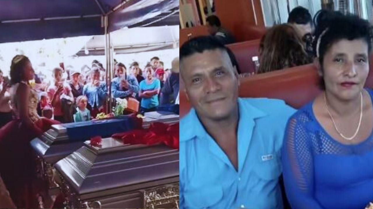 VIDEO:'Que doloroso', quinceañera baila el vals junto a los ataúdes de sus padres