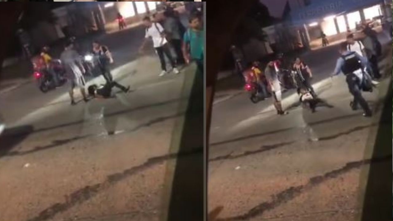 VIDEO: A fuerza de golpes pasajeros de rapidito frustran asalto en Choloma