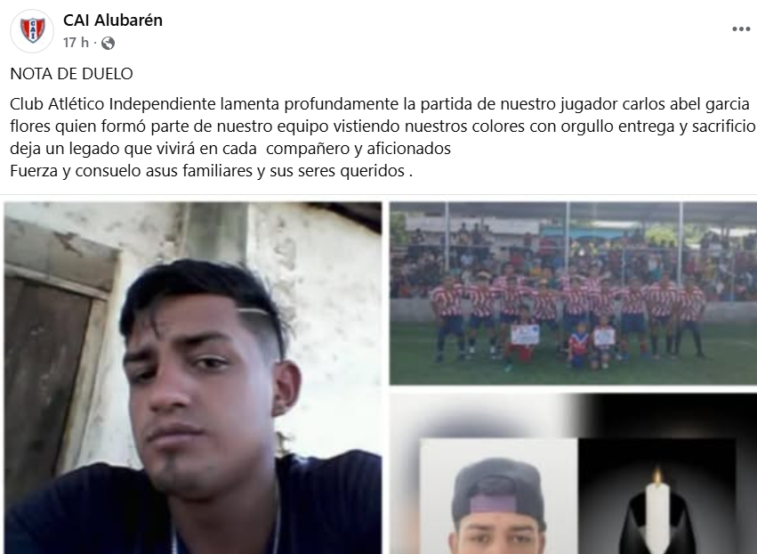 Captura de pantalla de la publicación