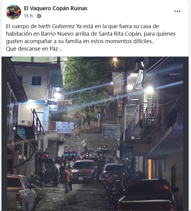 Captura de pantalla de la publicación