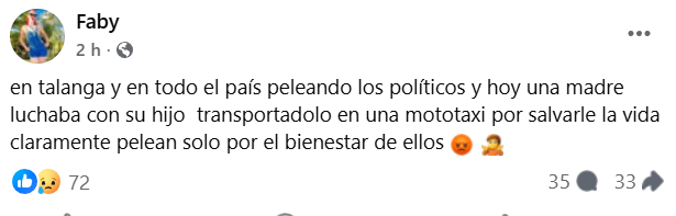 Captura de pantalla de la publicación