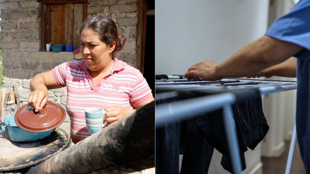 Mujeres haciendo quehaceres