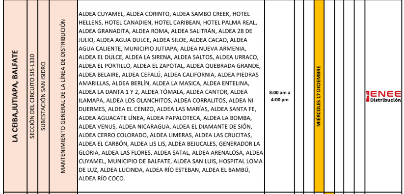 Lista de colonias que no tendrán luz pasado mañana