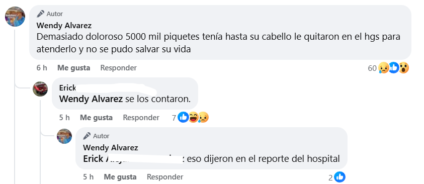 Captura de pantalla de los comentarios