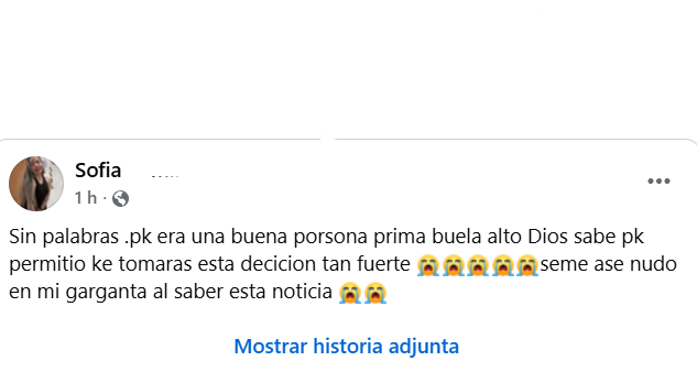 Captura de pantalla del comentario