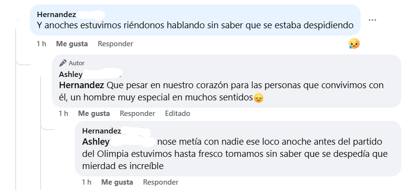 Captura de pantalla de los comentarios