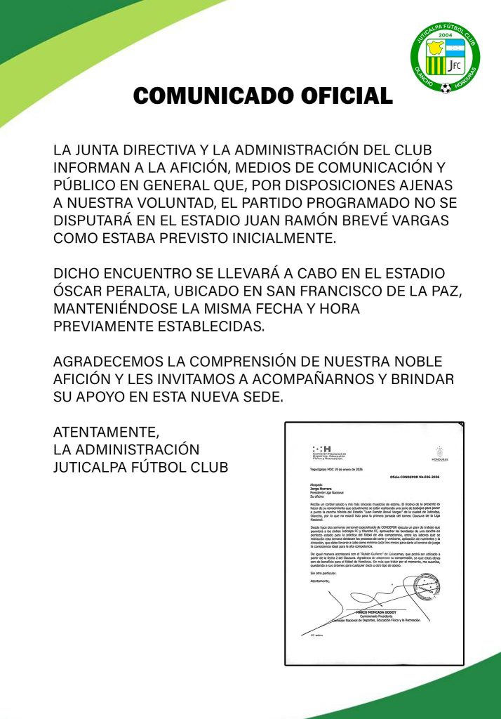 Comunicado del Juticalpa