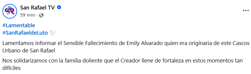 Captura de pantalla de la publicación