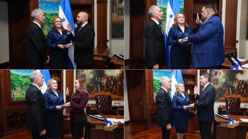 Funcionarios del gabinete de Gobierno de Honduras 2026 de pie