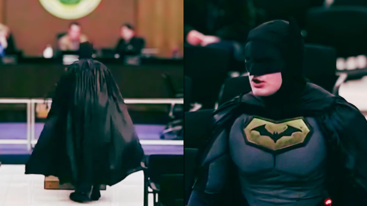 Vídeo: 'Batman' enfrentó a funcionarios por los migrantes y arremetió contra ICE