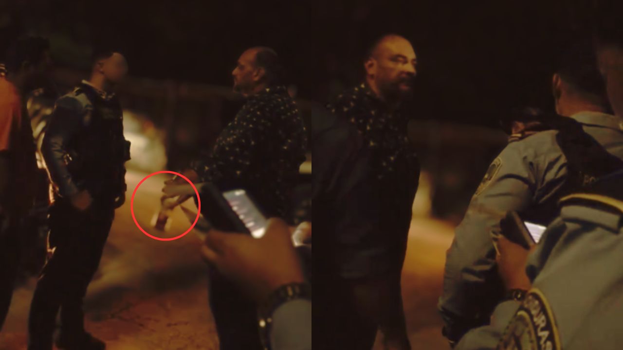 Vídeo | '¡Ando más a p...!': Con cerveza en mano, sujeto amenazó a policías en retén