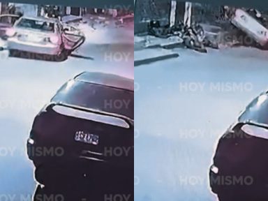 Vídeo: Conductora impidió asalto a peatona al embestir con su carro a ladrones