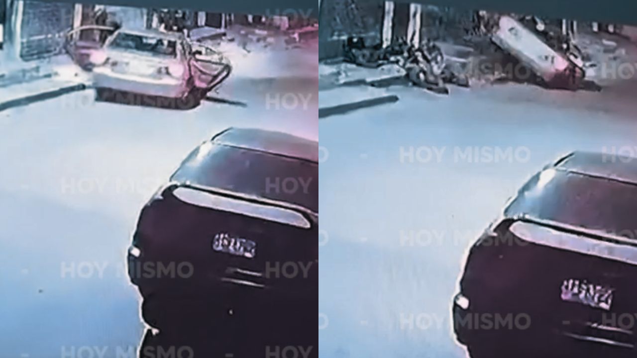 Vídeo: Conductora impidió asalto a peatona al embestir con su carro a ladrones