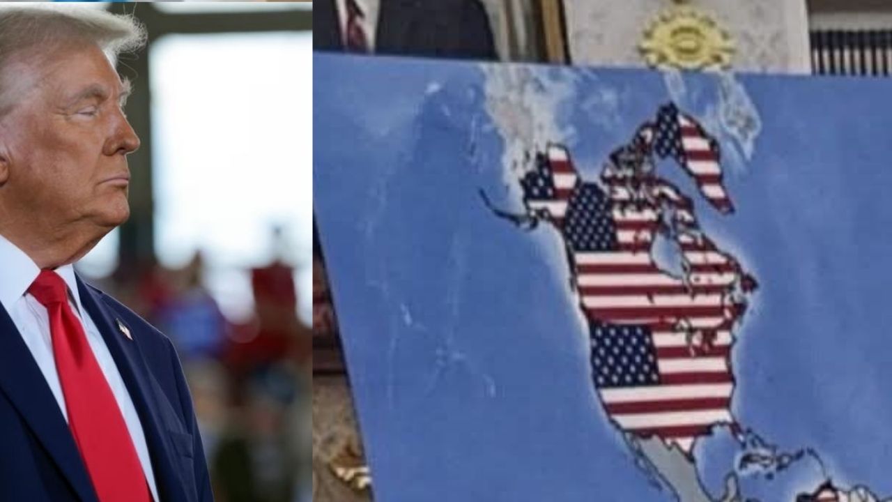 Trump difunde un mapa que anexa a estos países como territorio estadounidense