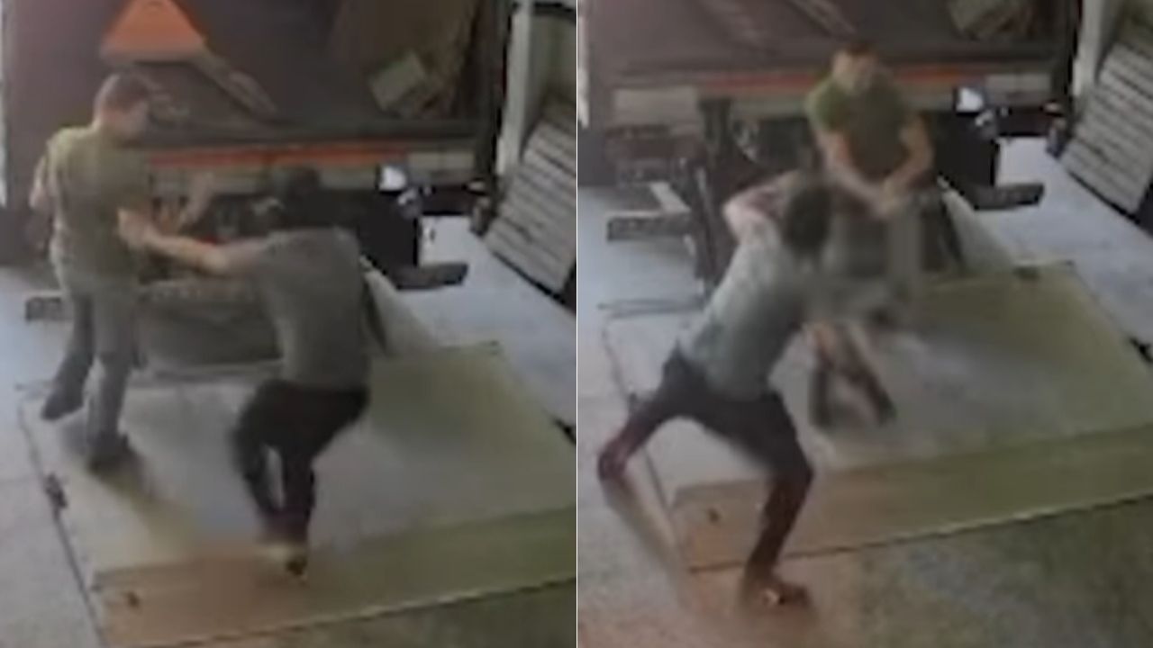 VIDEO | Le suplicó: Trabajador balea a ladrón tras arrebatar su arma en pleno asalto
