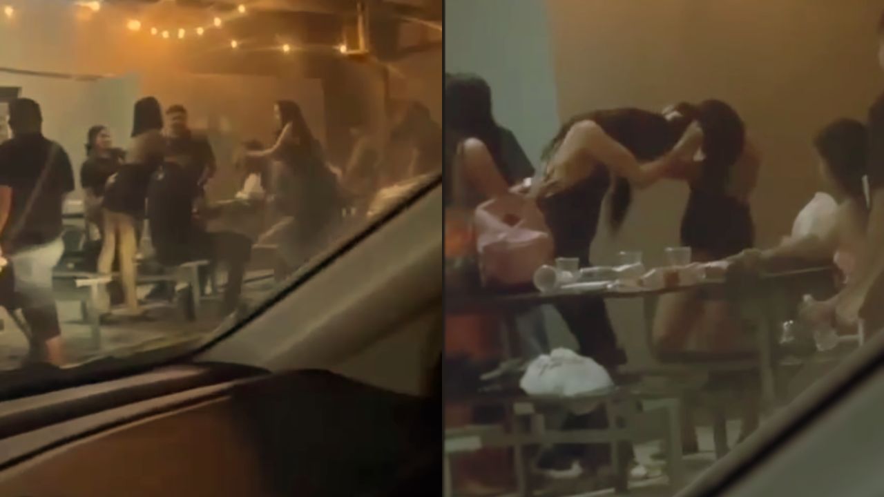 'Parate, pues': Graban a mujeres que se fueron a los golpes en centro nocturno, en Tela