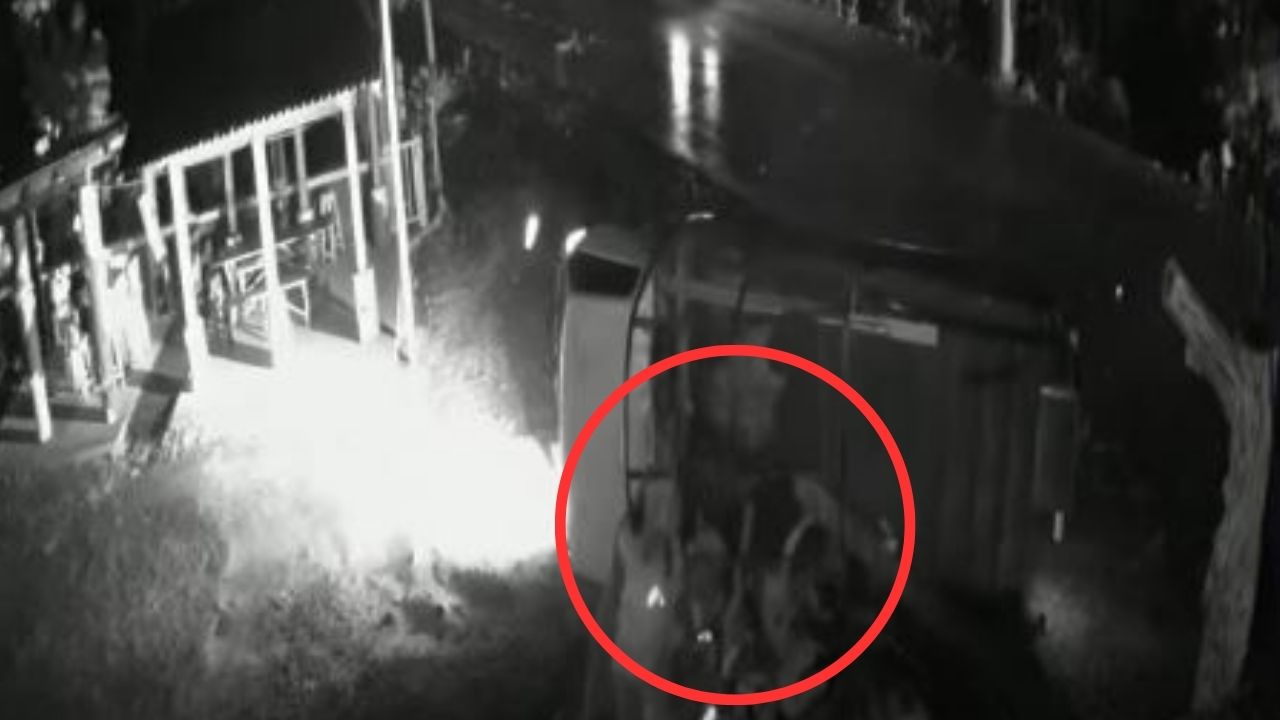 Cámara capta cuando camión con trabajadores se accidenta en Intibucá