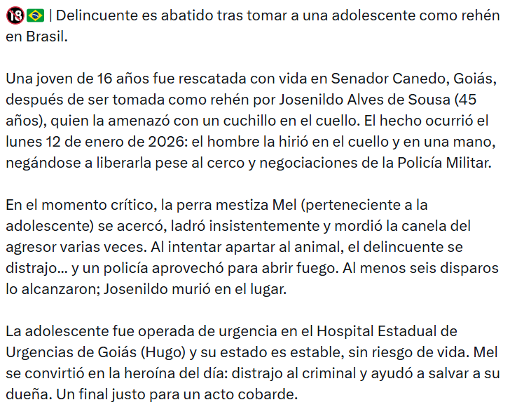 Captura de pantalla de la publicación