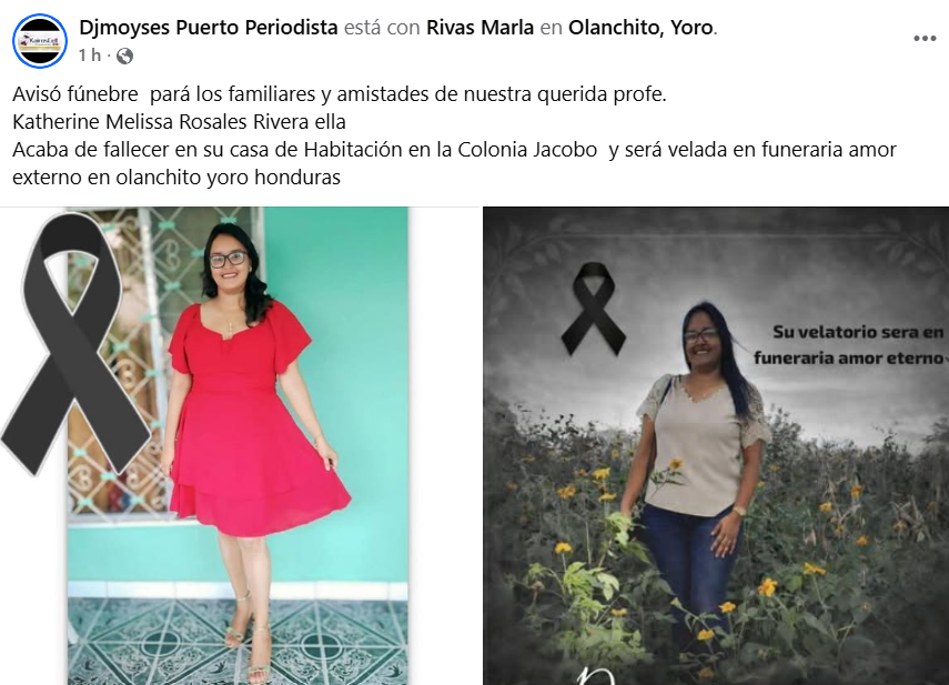 Captura de pantalla de la publicación