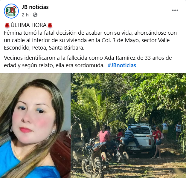 Captura de la publicación