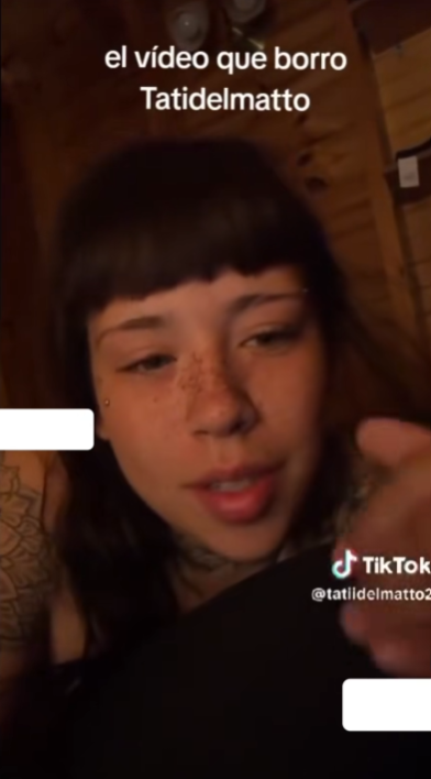 Captura de pantalla del video de Tati del Matto