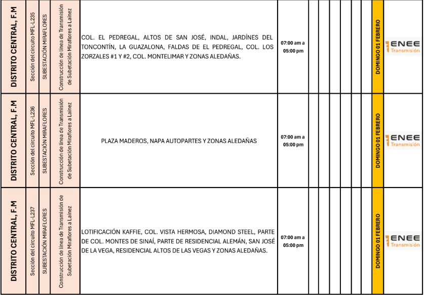 Lista de colonias que no tendrán luz pasado mañana