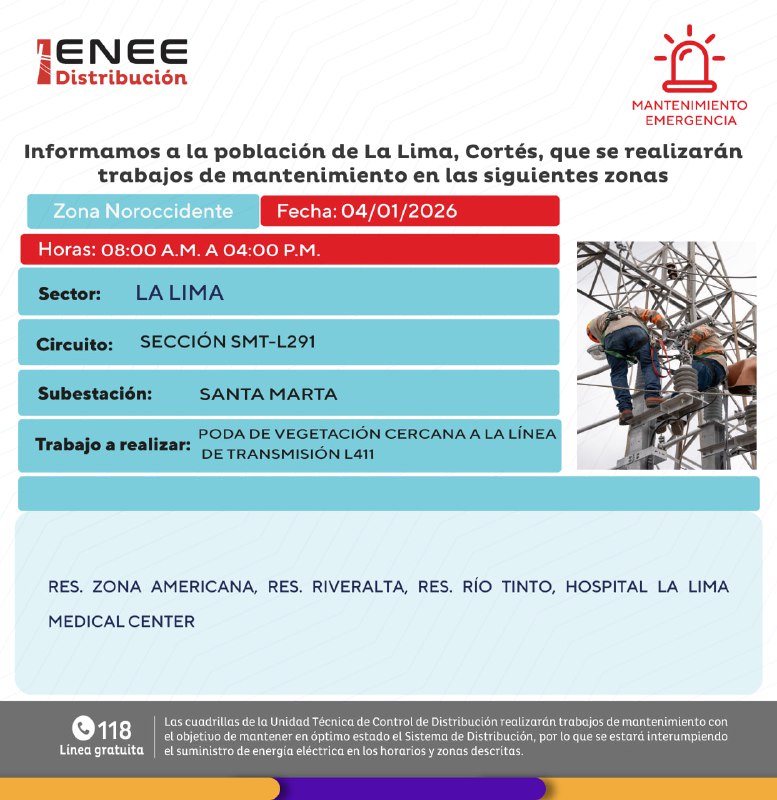 Lista de colonias que no tendrán luz pasado mañana