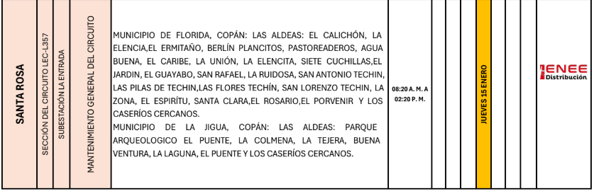 Lista de colonias que no tendrán luz pasado mañana