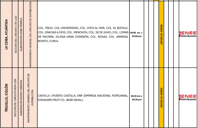 Lista de colonias que no tendrán luz pasado mañana