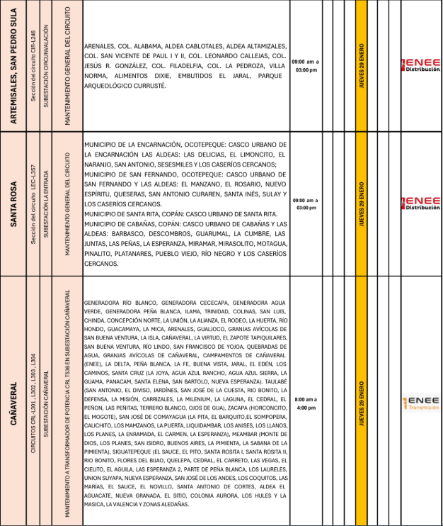 Lista de colonias que no tendrán luz pasado mañana