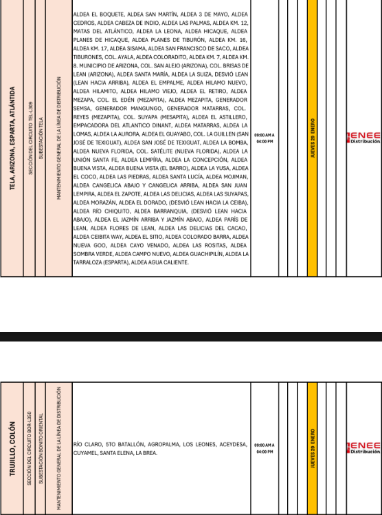 Lista de colonias que no tendrán luz pasado mañana