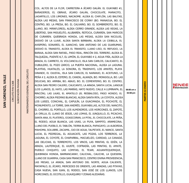 Lista de colonias que no tendrán luz pasado mañana
