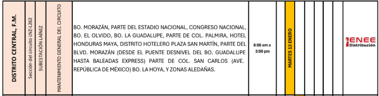 Lista de colonias que no tendrán luz pasado mañana