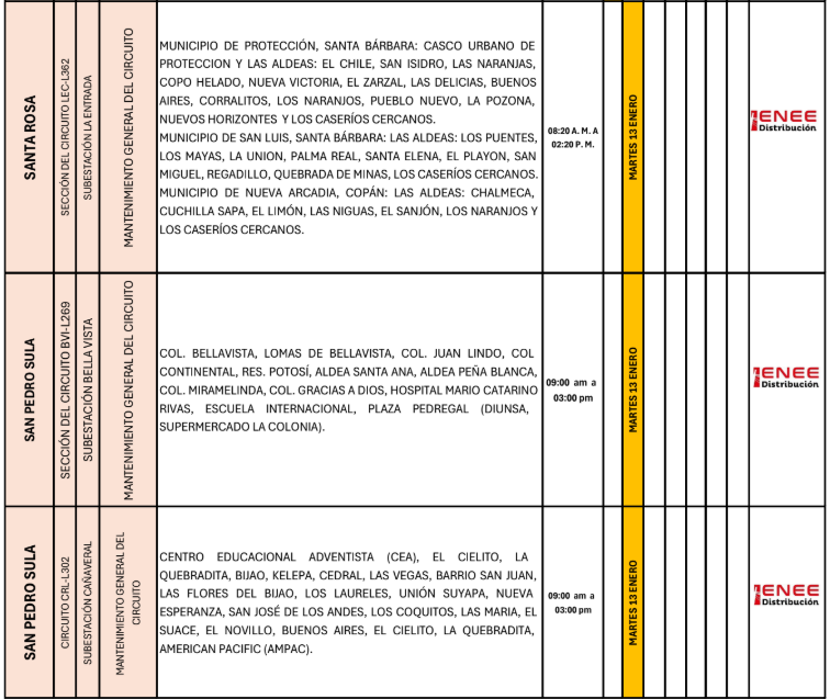 Lista de colonias que no tendrán luz pasado mañana
