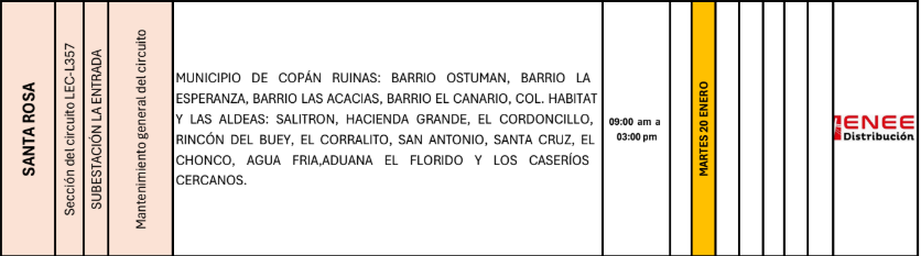 Lista de colonias que no tendrán luz pasado mañana