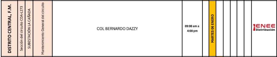 Lista de colonias que no tendrán luz pasado mañana