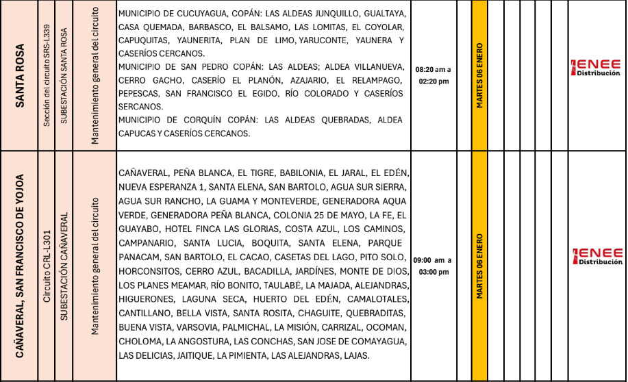 Lista de colonias que no tendrán luz pasado mañana