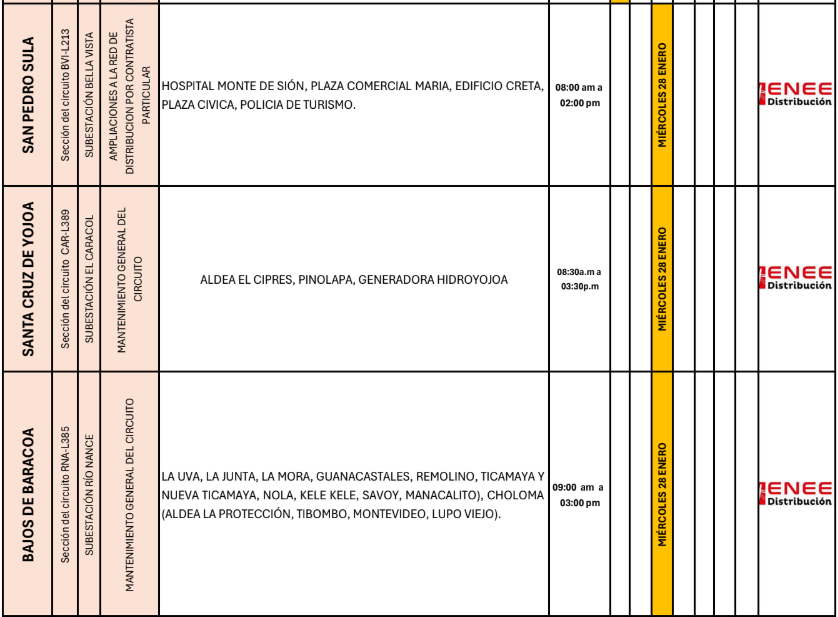 Lista de colonias que no tendrán luz pasado mañana