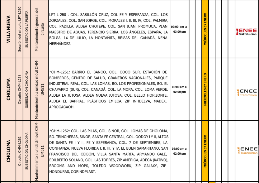 Lista de colonias que no tendrán luz pasado mañana
