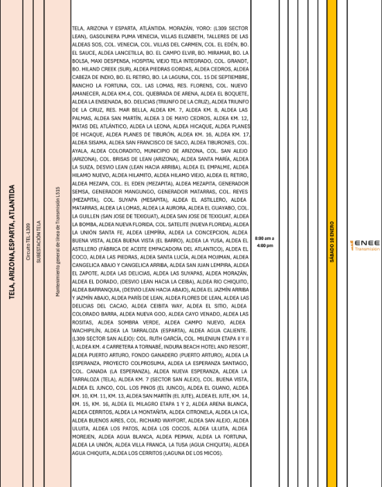 Lista de colonias que no tendrán luz pasado mañana
