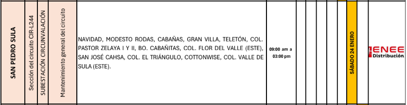 Lista de colonias que no tendrán luz pasado mañana