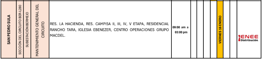 Lista de colonias que no tendrán luz pasado mañana