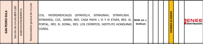 Lista de colonias que no tendrán luz pasado mañana