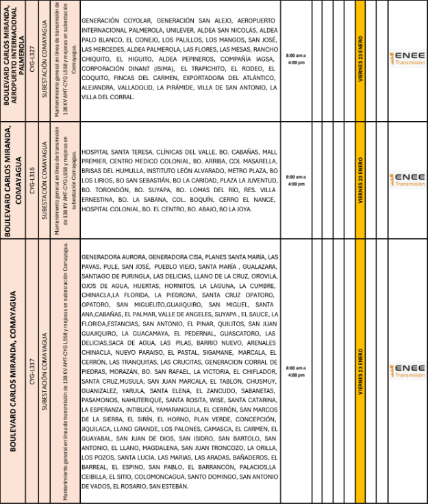 Lista de colonias que no tendrán luz pasado mañana