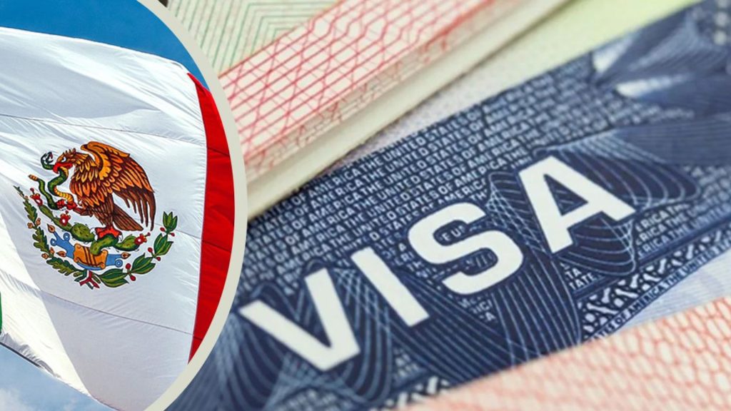 bandera de México, visa de Estados Unidos