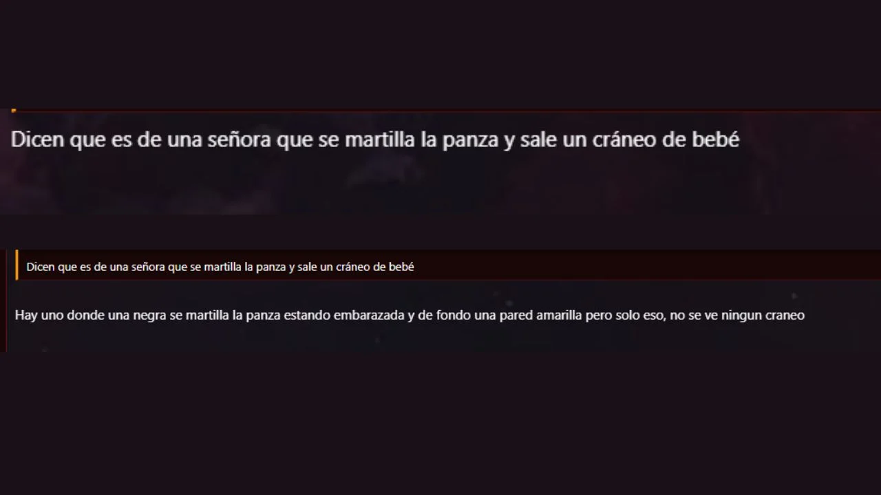 Captura de pantalla de comentarios que hablan sobre el supuesto video viral aborto amarillo