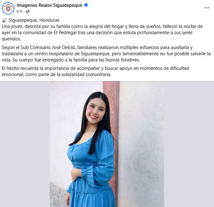 Captura de pantalla de la publicación