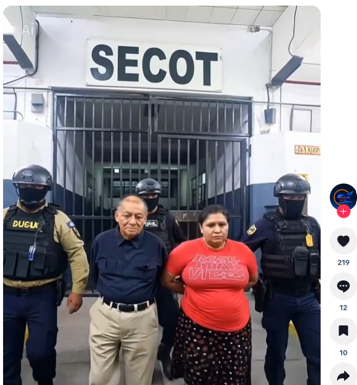 Captura de pantalla de un video falso donde se ve al apóstol Chago en el CECOT