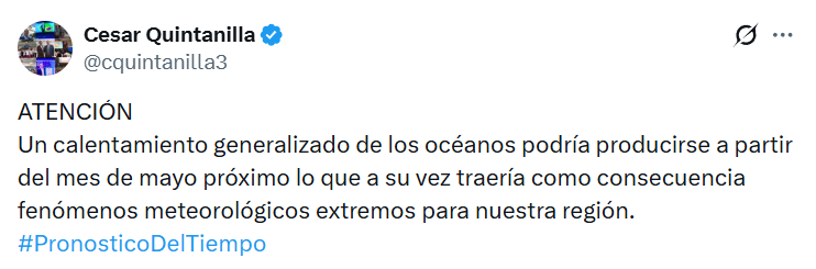 Captura de pantalla de la publicación