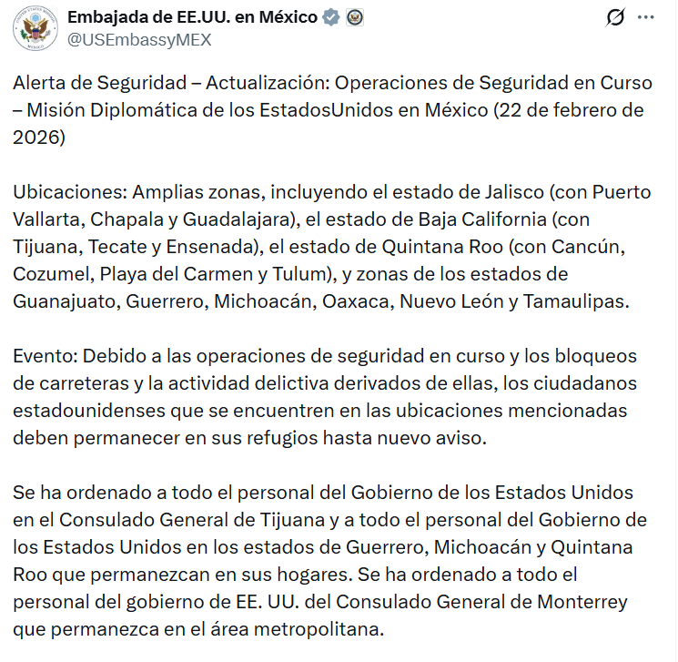 Captura de pantalla de la publicación